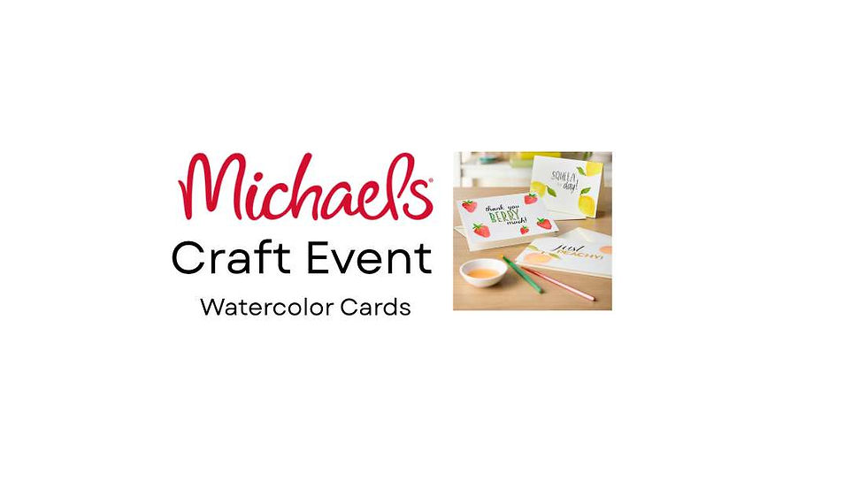 Michaels In Store Crafts: Watercolor cards