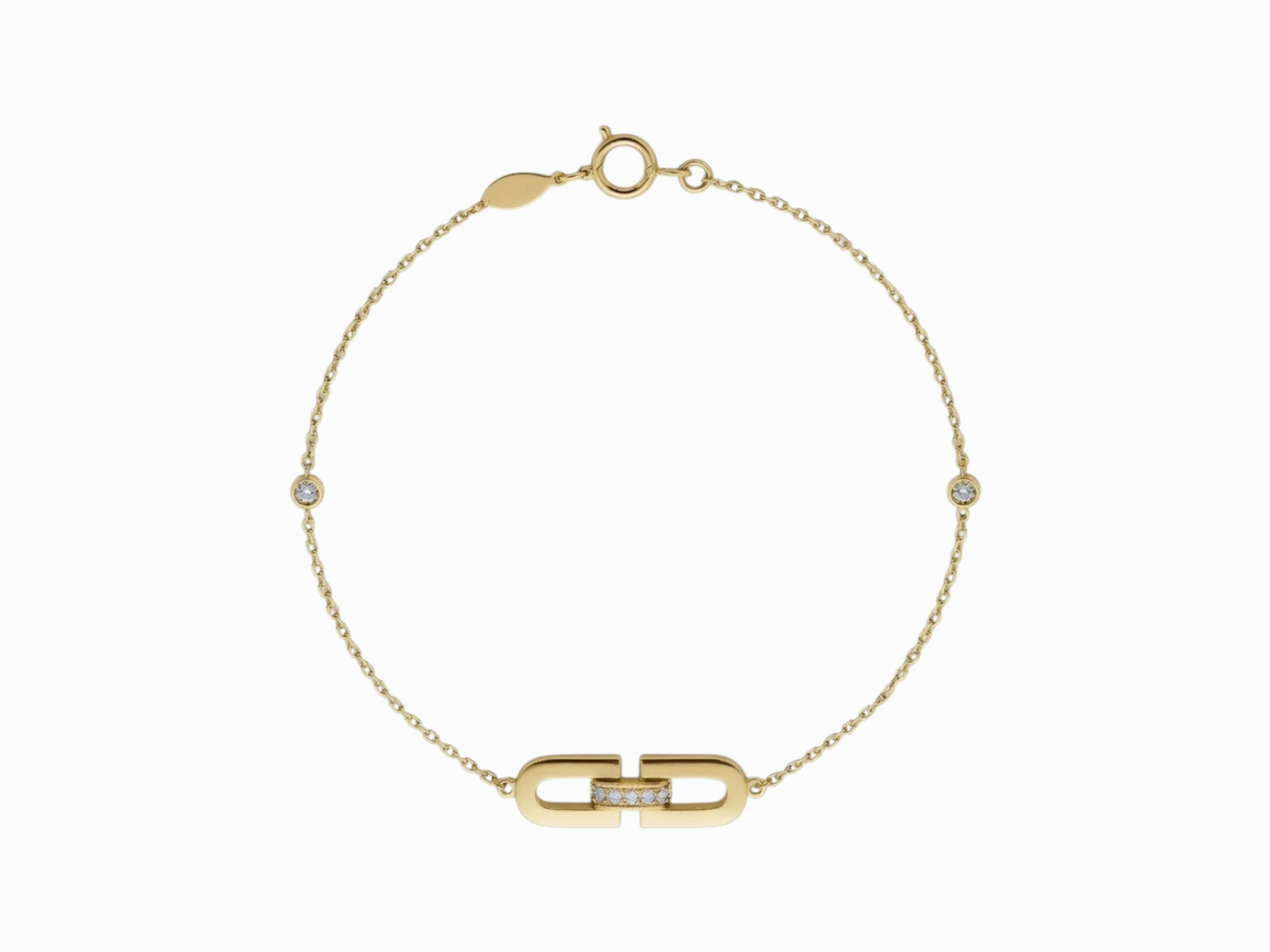 Nova Link Diamond Bracelet in 18K Gold