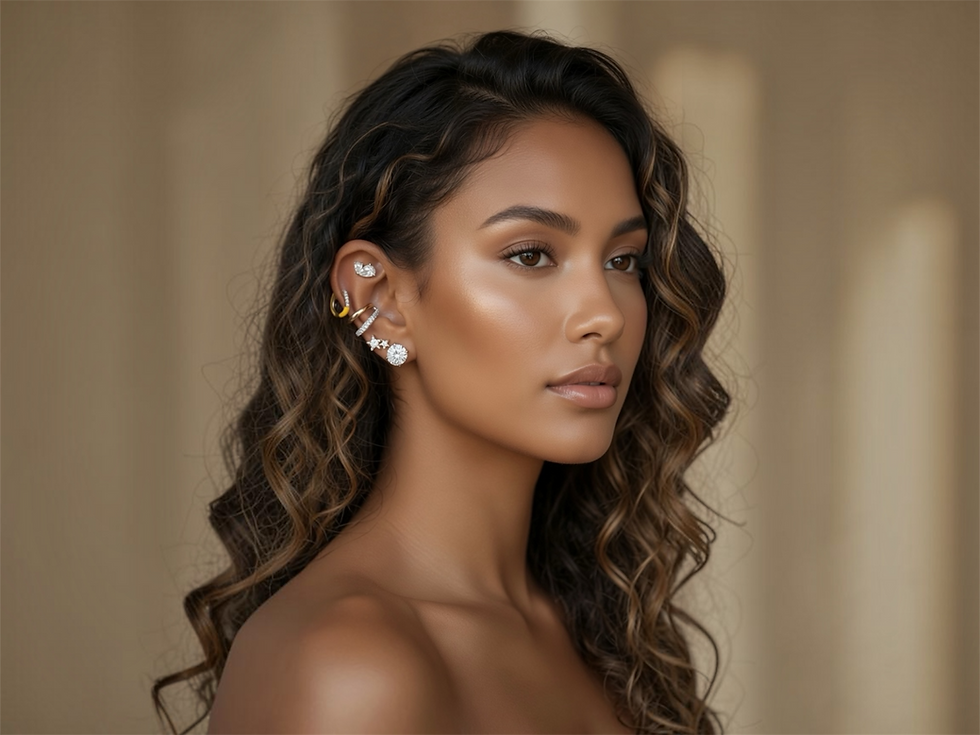 Thumbnail: Helix Twist Hoop Diamond Earrings in 18K Gold