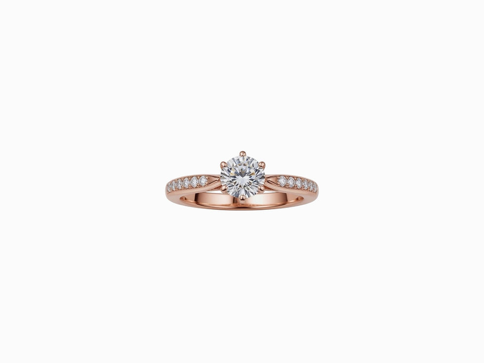 縮圖：Brilliant Round Shape Diamond Ring in 18K White Gold