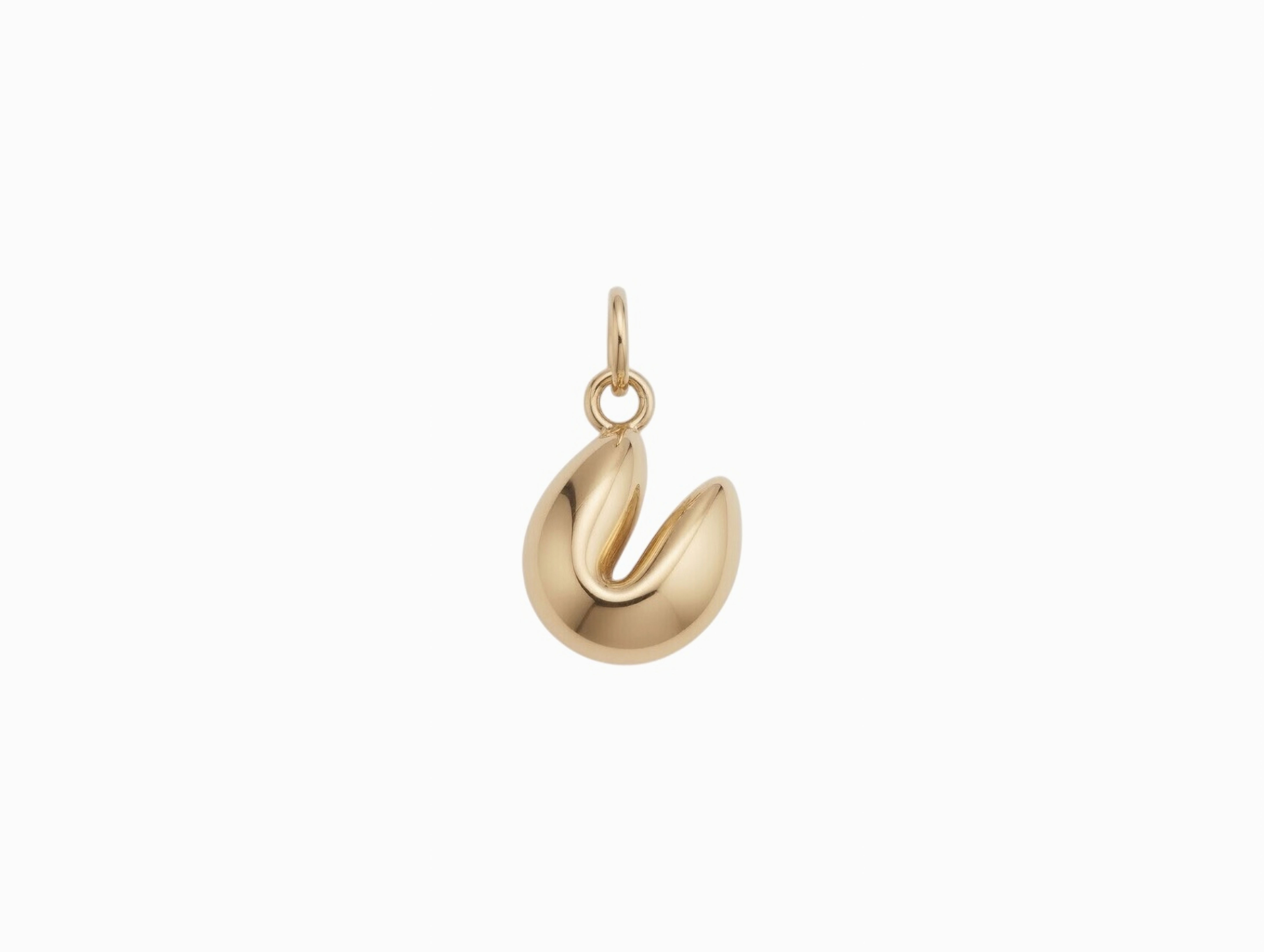 Fortune Cookie Charm in 18K Gold