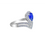 Thumbnail: Natural Blue Sapphire in 18K White Gold