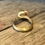Thumbnail: Two Tones Lotus Ring With Rose Quartz in 18K Gold