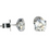Thumbnail: Brilliant Round Lab Grown Four Prong Solitaire Stud Earrings in 18K Gold