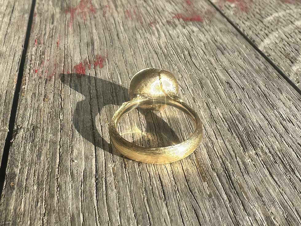 Thumbnail: Lotus Ring in 18K Gold With Moon Stone