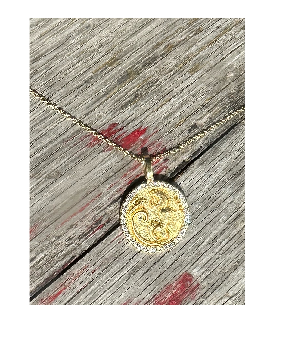 縮圖：Diamond Monkey Talisman Pendant With Chain in 18K Gold