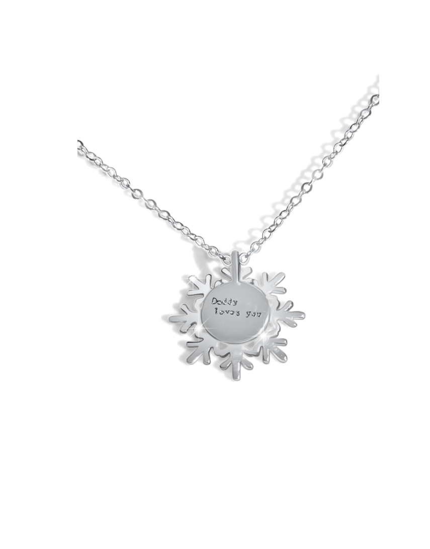 縮圖：Snowflake Diamond Necklace in 18K Gold