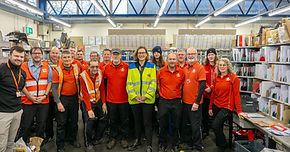 Catherine Fookes stood with Royal Mail post workers