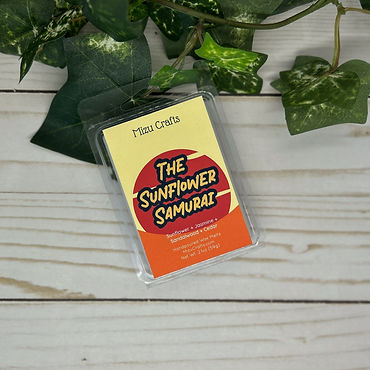 sunflower samurai wax melt inspired by samurai champloo