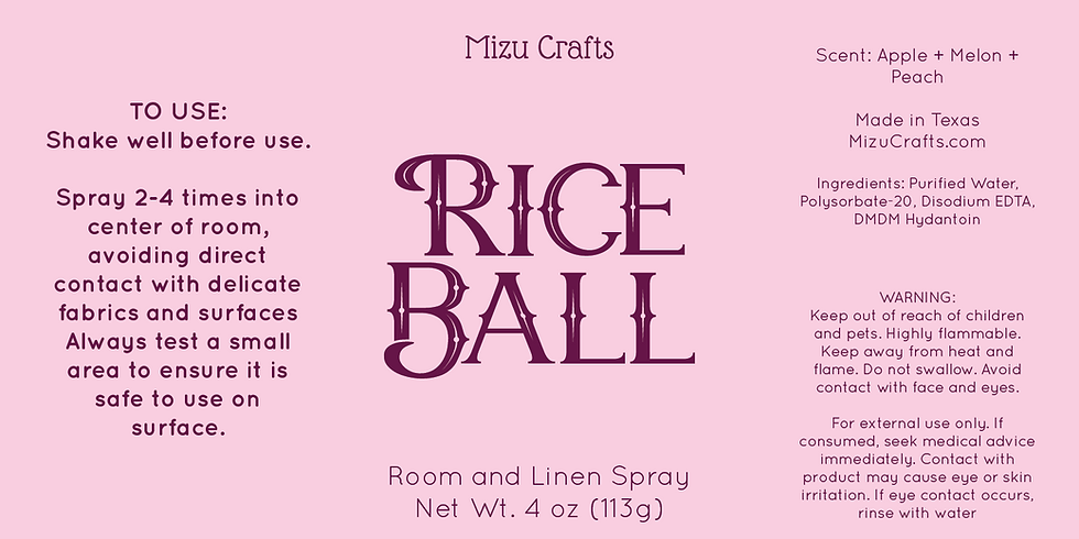 Rice Ball | Fruits Basket Inspired Room Spray