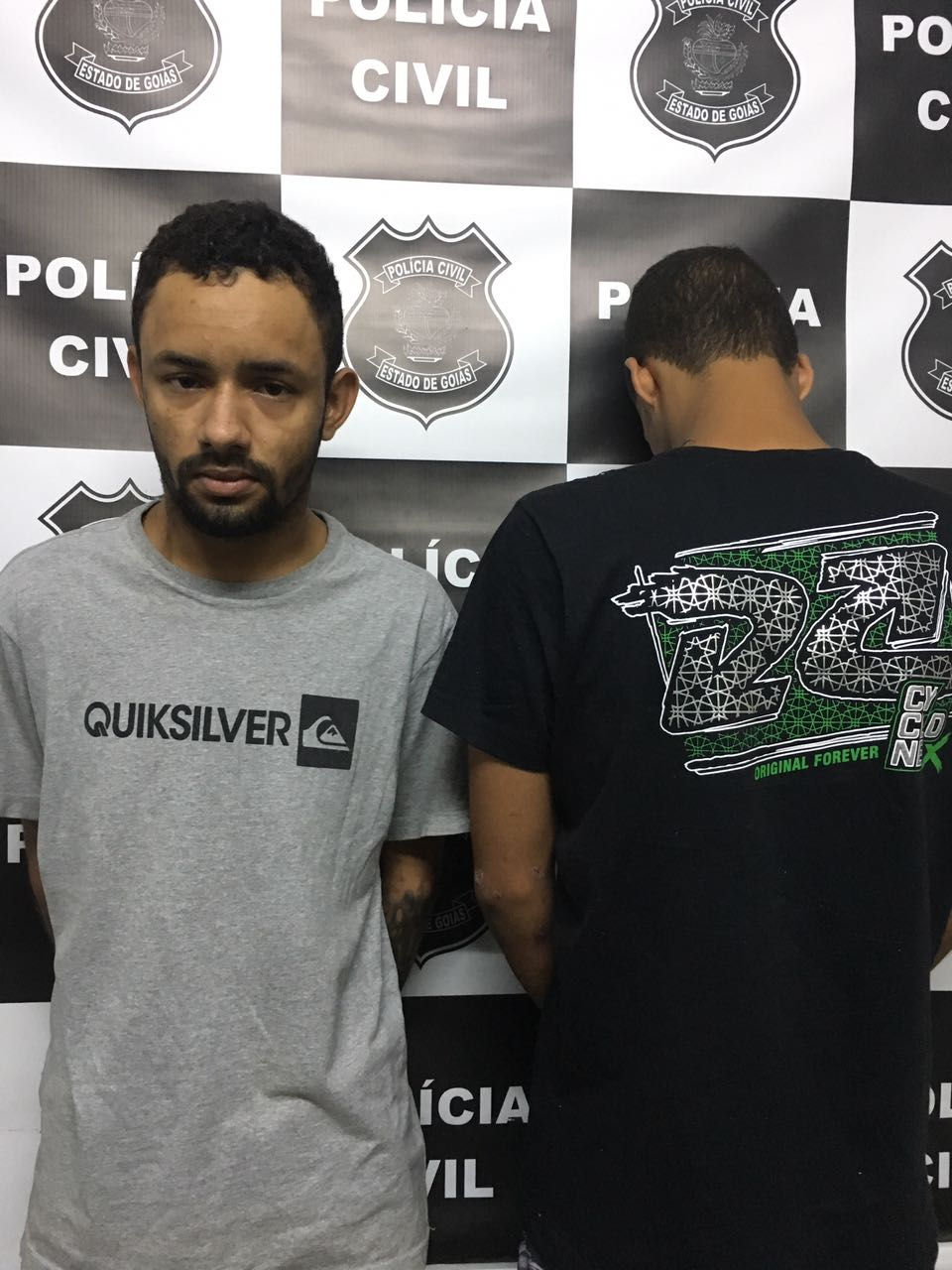 Rafael Gomes da Silva, 22 anos, o adolescente P. I. S. V., 16 anos, apontados como os autores do crime.