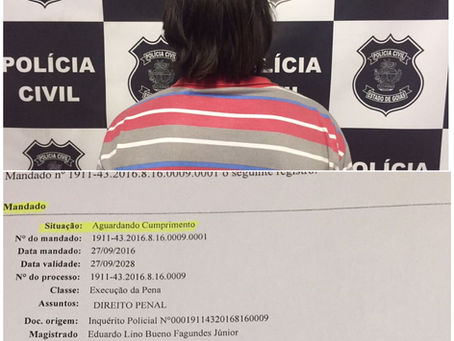 Em continuidade às diligências de combate ao crime, Polícia Civil de Morrinhos cumpre mandato de pri