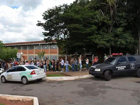 Polícia Civil acompanha processo seletivo do IFG (Campus Morrinhos).