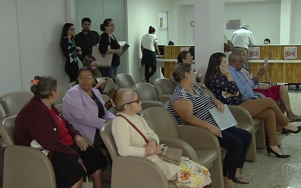 Regra vai valer para locais com espera de mais de 30 minutos em Goiânia (Foto: Reprodução/TV Anhanguera).