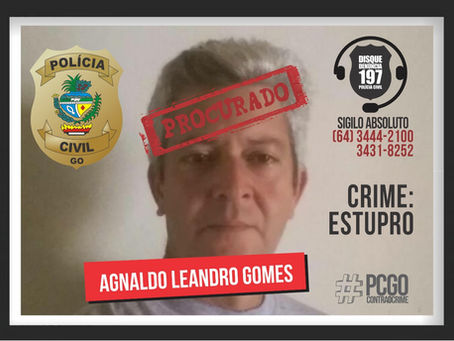 Polícia Civil de Buriti Alegre procura foragido suspeito de cometer crime de estupro de vulnerável.