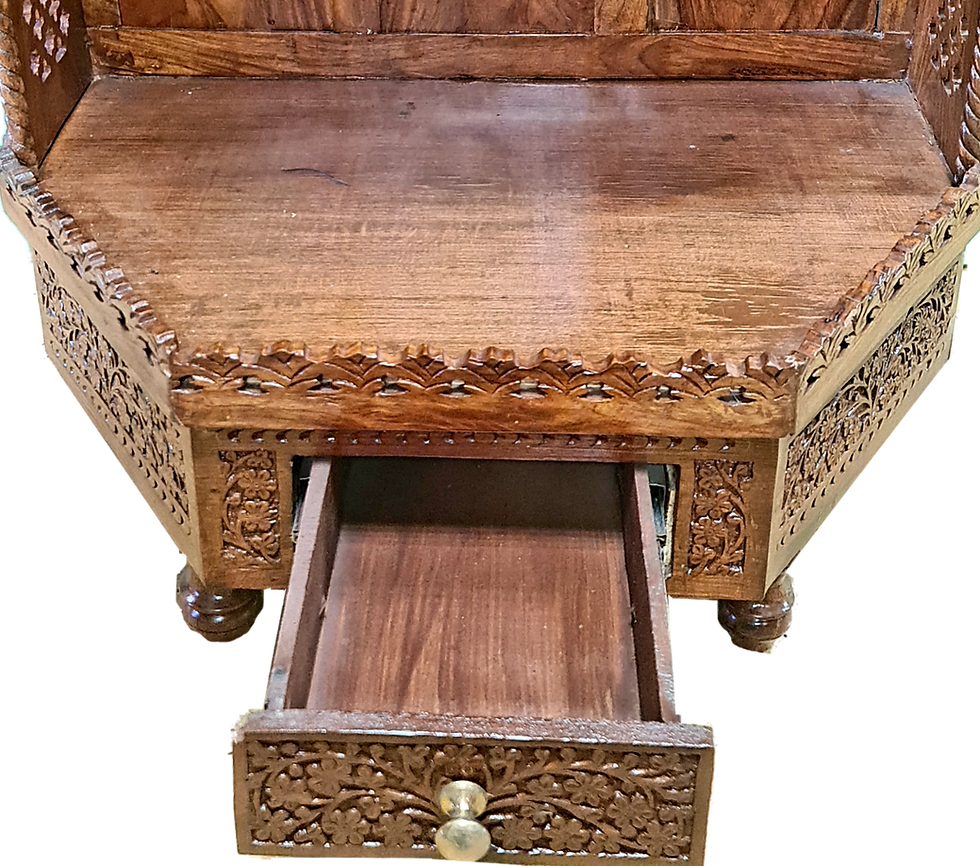 Thumbnail: 25 by 15 inches Sheesham Wood carving Mandir