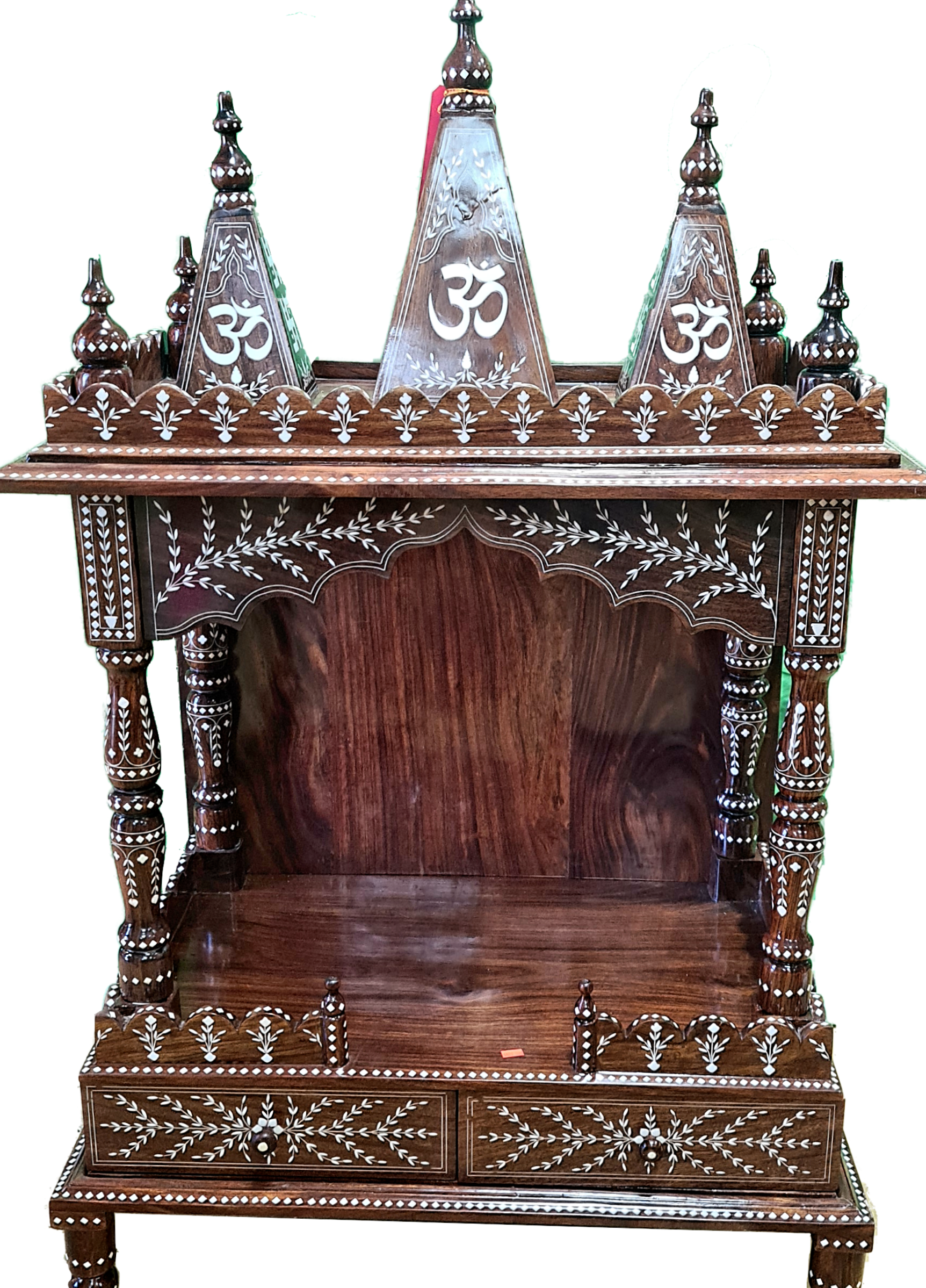 30 by 18 Teakwood Inlay Mandir