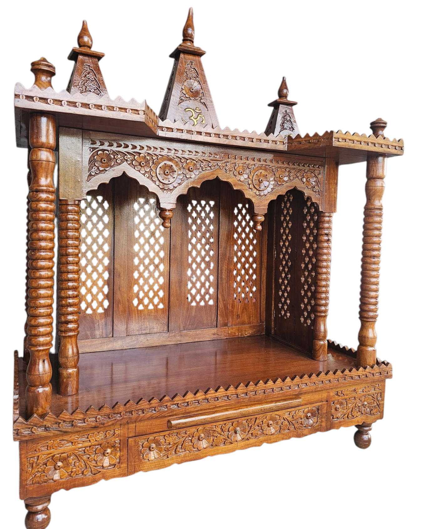 36 by 18 inches Sheesham Wood carving Mandir