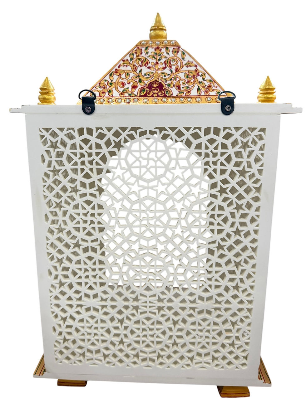 Thumbnail: 11 by 9 inches Mandir in Resin material , modern style Mandir open model 