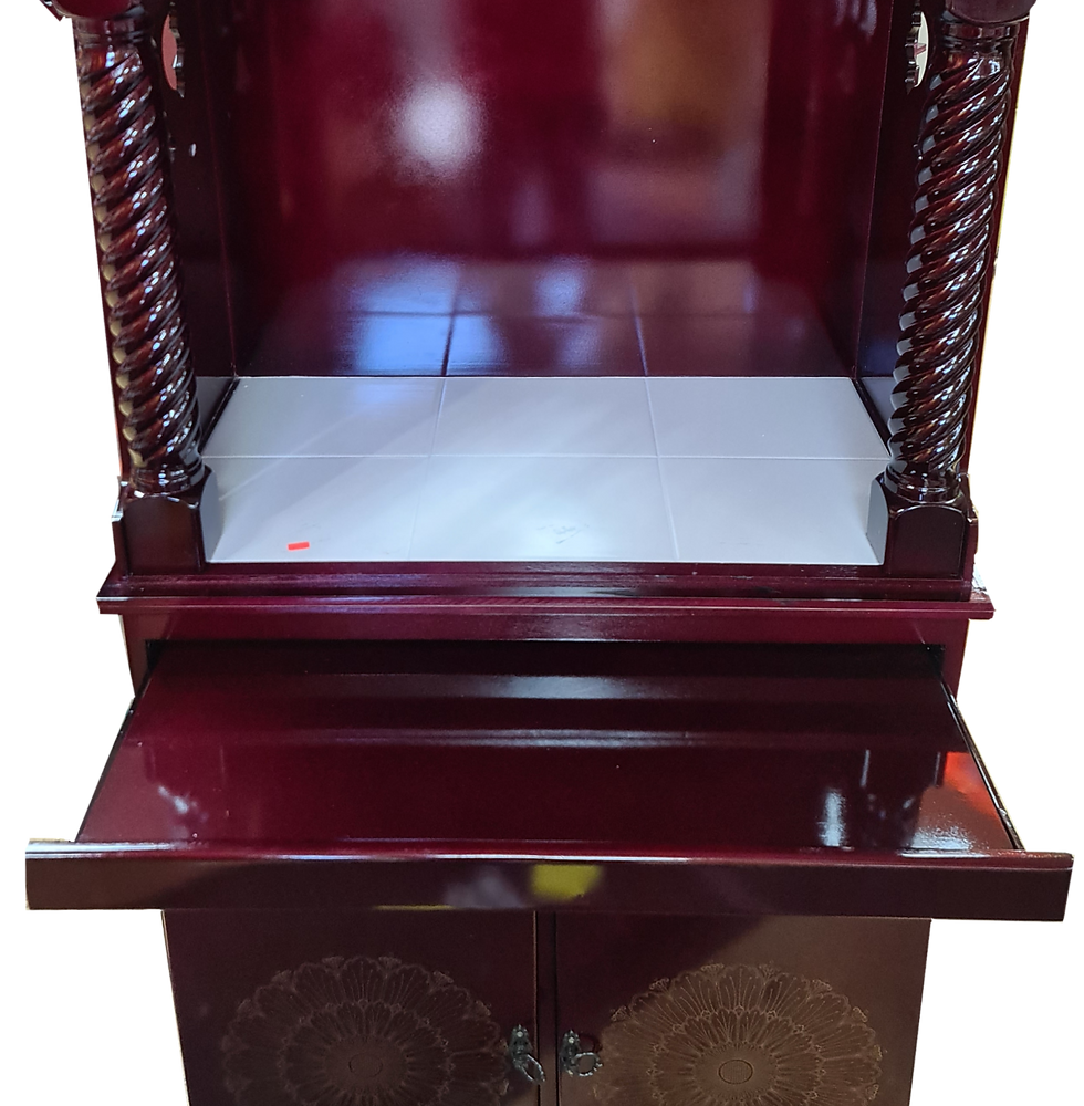 Thumbnail: 012s  model 36 by 18 Dark Open Cab Mandir Door