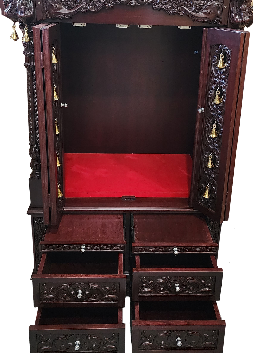 Thumbnail: 30 by 18  Sewan wood Mandir with Bells