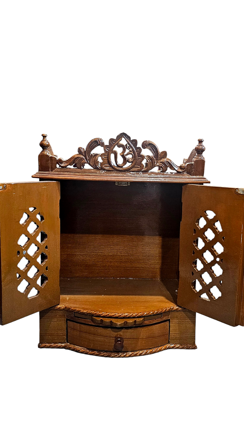 Thumbnail: 19  by 12  inches door model Teakwood Color carving Mandir 