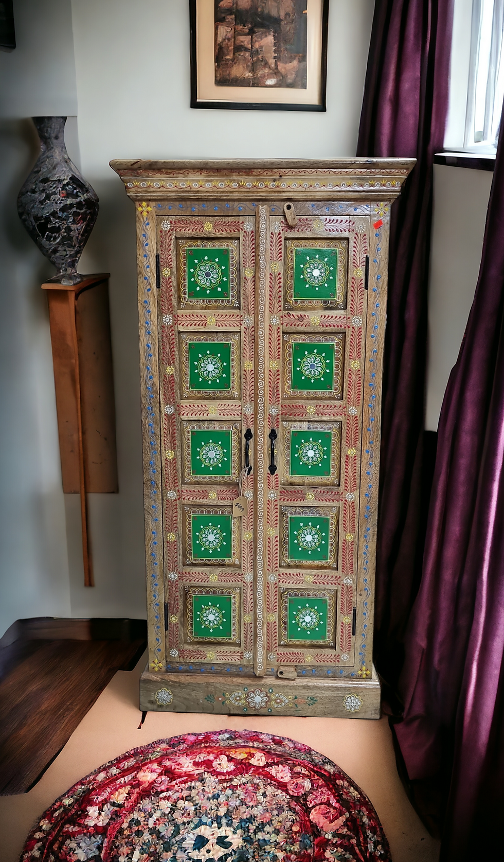 Thumbnail: 24 by 15 by 47 inches tall Solid Wood Exquisite Cabinet