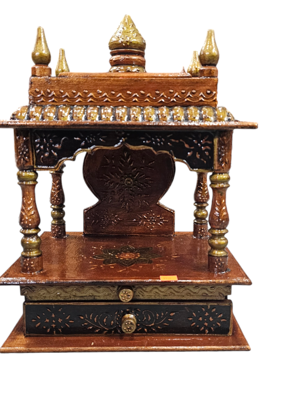 Thumbnail: 12 by 9 inches small Mdf Mandir open