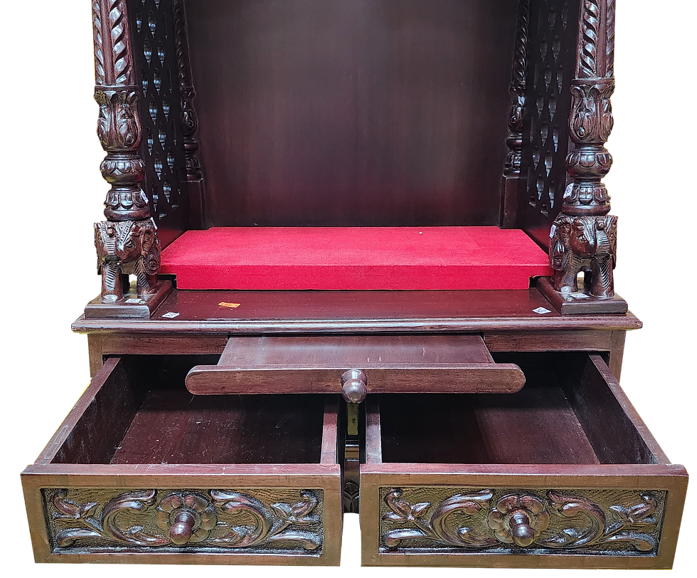 Thumbnail: 22 by 15 inches Sewan wood dark Mandir
