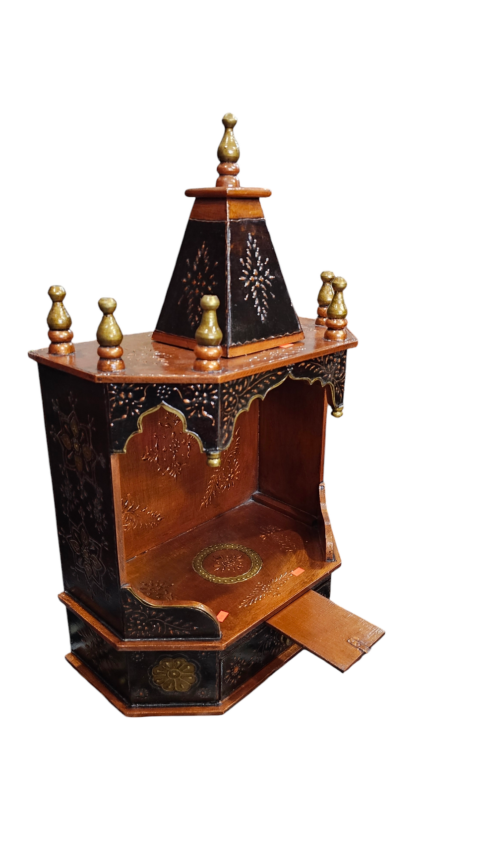 Thumbnail: 18 by 10 MDF wood  copper Color Mandir