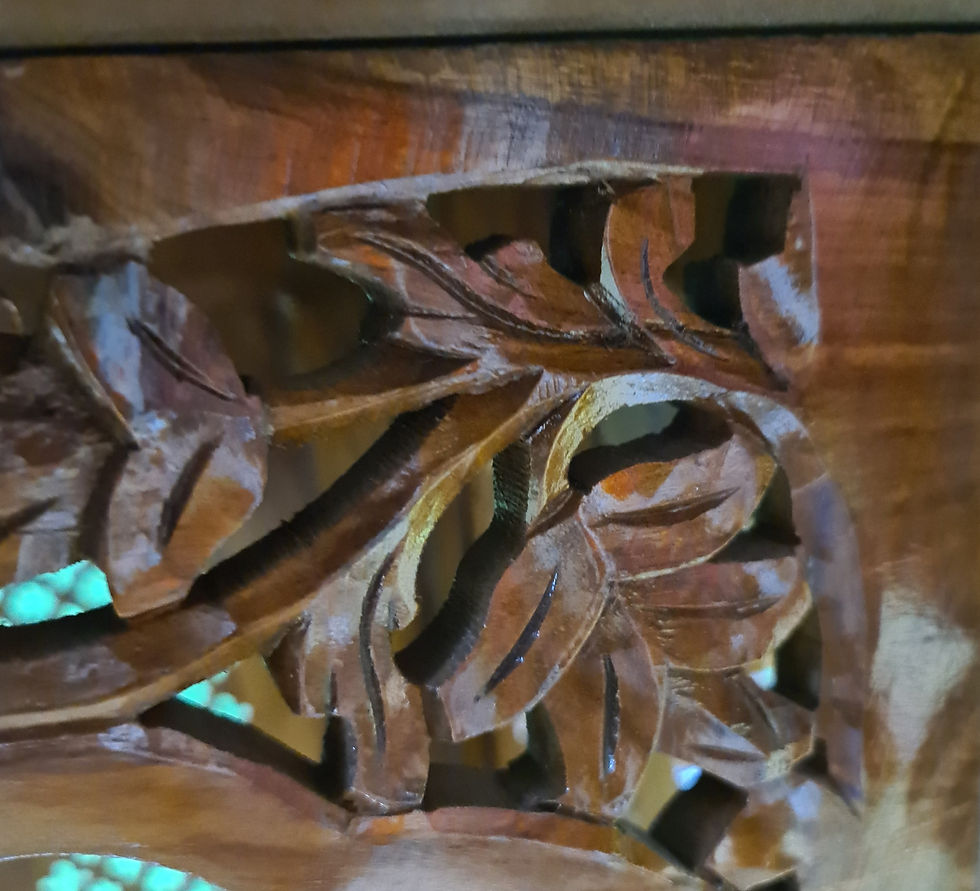 Thumbnail: 43 by 22 inches Sheesham Wood carving Mandir
