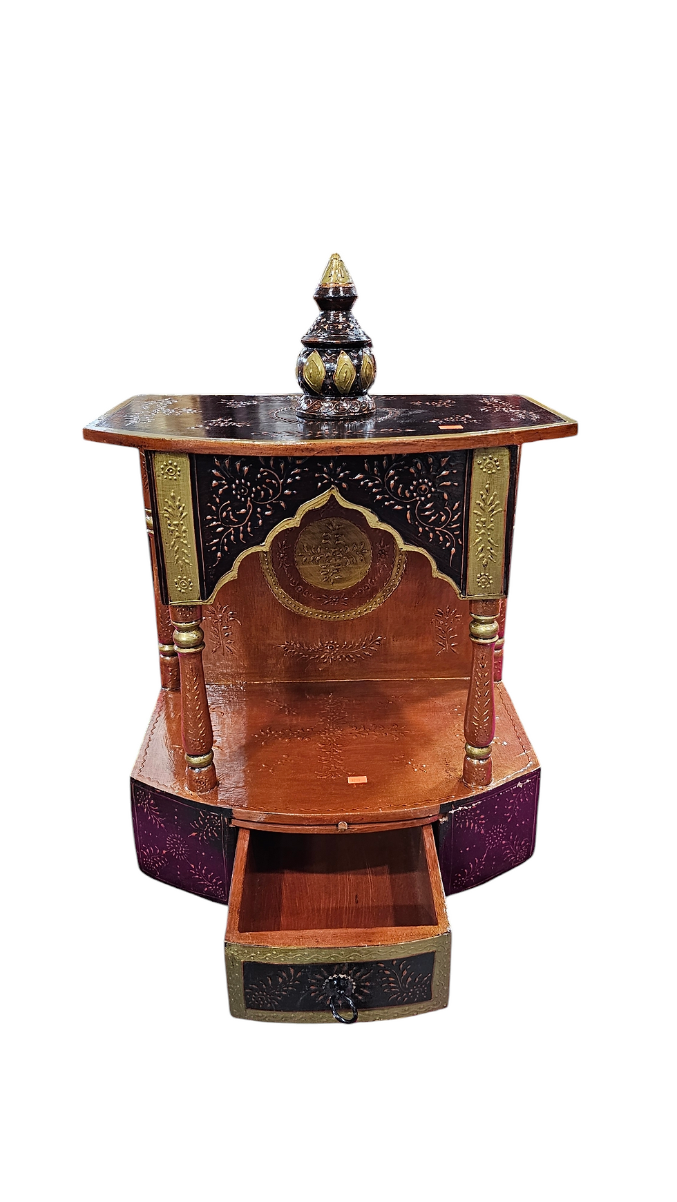 Thumbnail: 18 by 12 MDF wood  copper Color Mandir