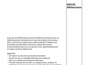 Présentation "Regards sur la production éditoriale pour la jeunesse" pour Bibliomedia Suisse