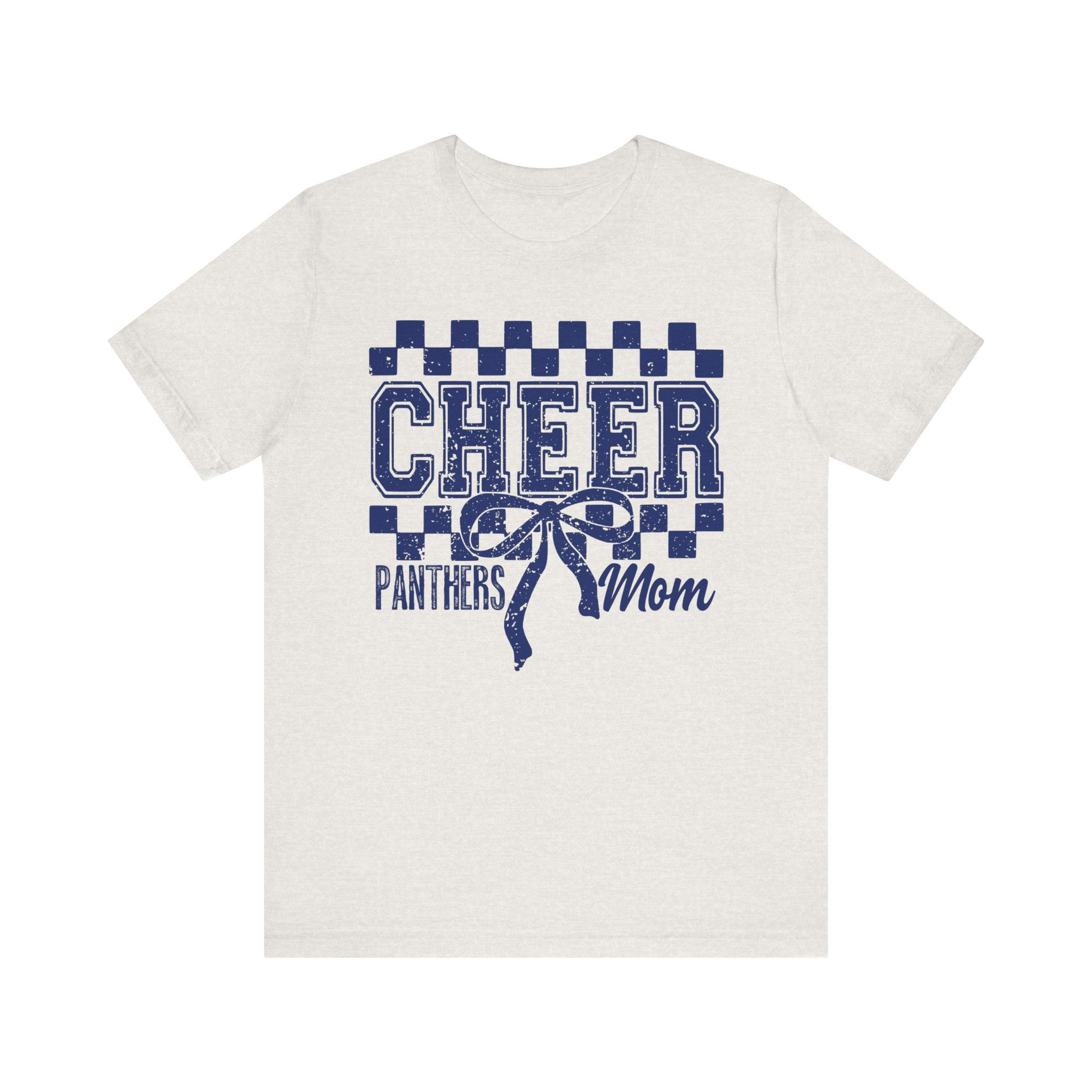 Panthers Cheer Mom Bow Checkers Adult