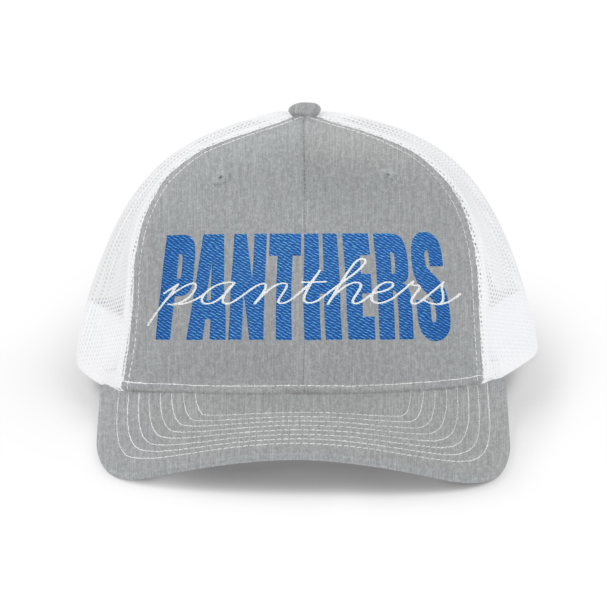 Panthers Script Embroidered Trucker