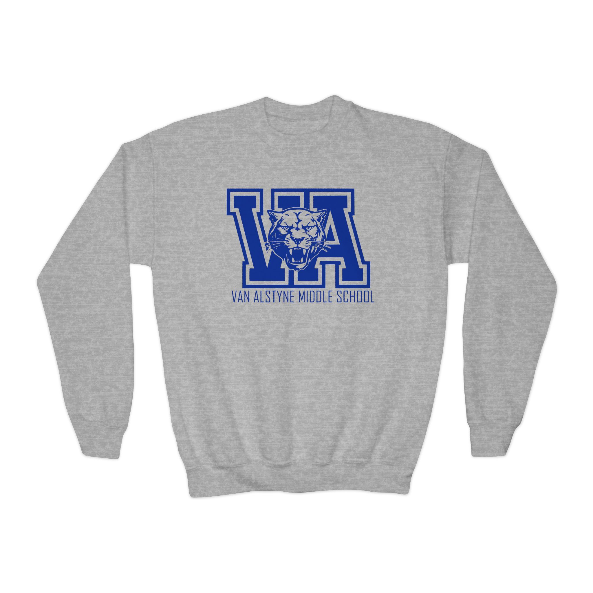 VA Van Alstyne Middle School panther mascot crewneck youth