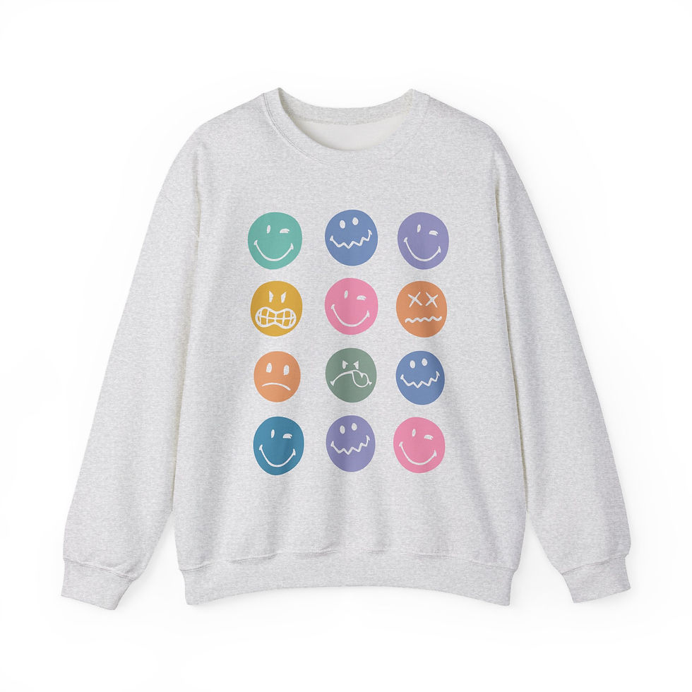 Thumbnail: It's Ok to Feel All the Feels Front/Back Crewneck Adult