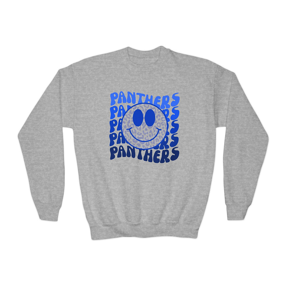 Panthers Smiley Crewneck Youth