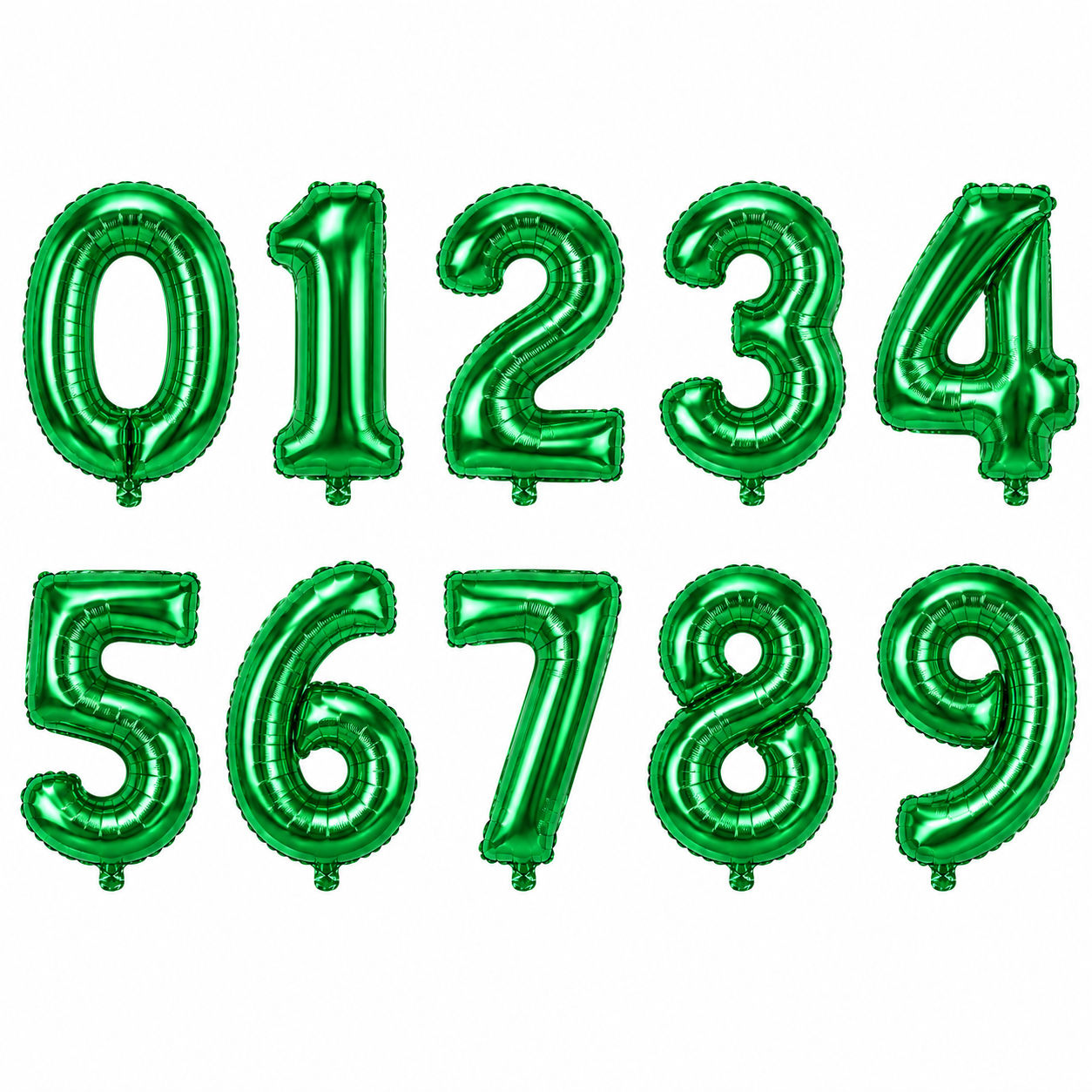 BALAO METALIZADO NUMERAL 40CM 18” VERDE UNIDADE