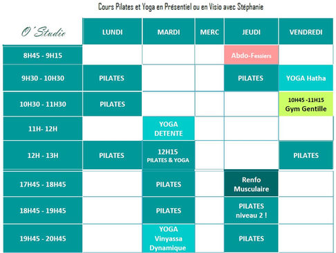 Nouveaux cours à partir du 6 septembre !