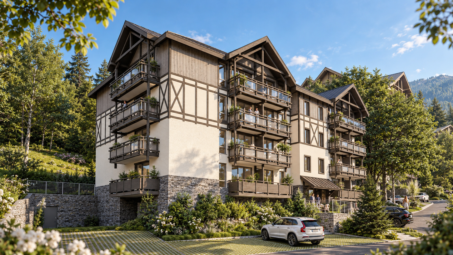 Forest Park Resort & SPA – budynek apartamentowy o górskim charakterze, projekt ZPW PROBUD Jelenia Góra