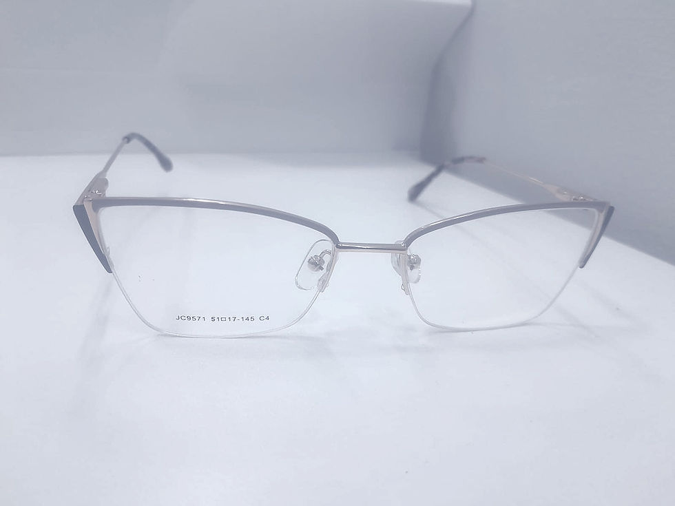 Miniatura: Óculos de Grau Multifocal Feminino Com Armação de Metal detalhada