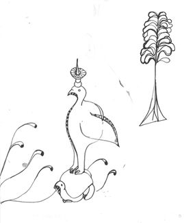 Bird riding on Tortoise