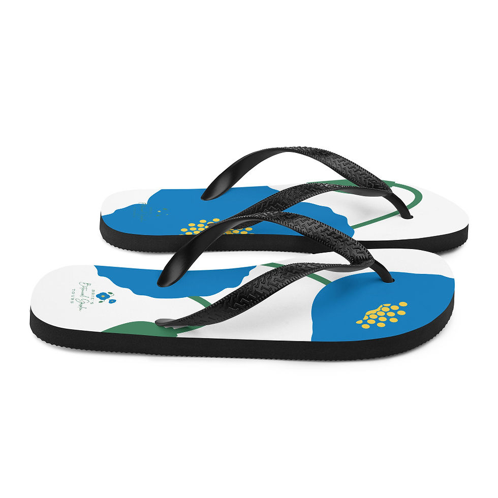 Thumbnail: Blue Poppy Flip-Flops