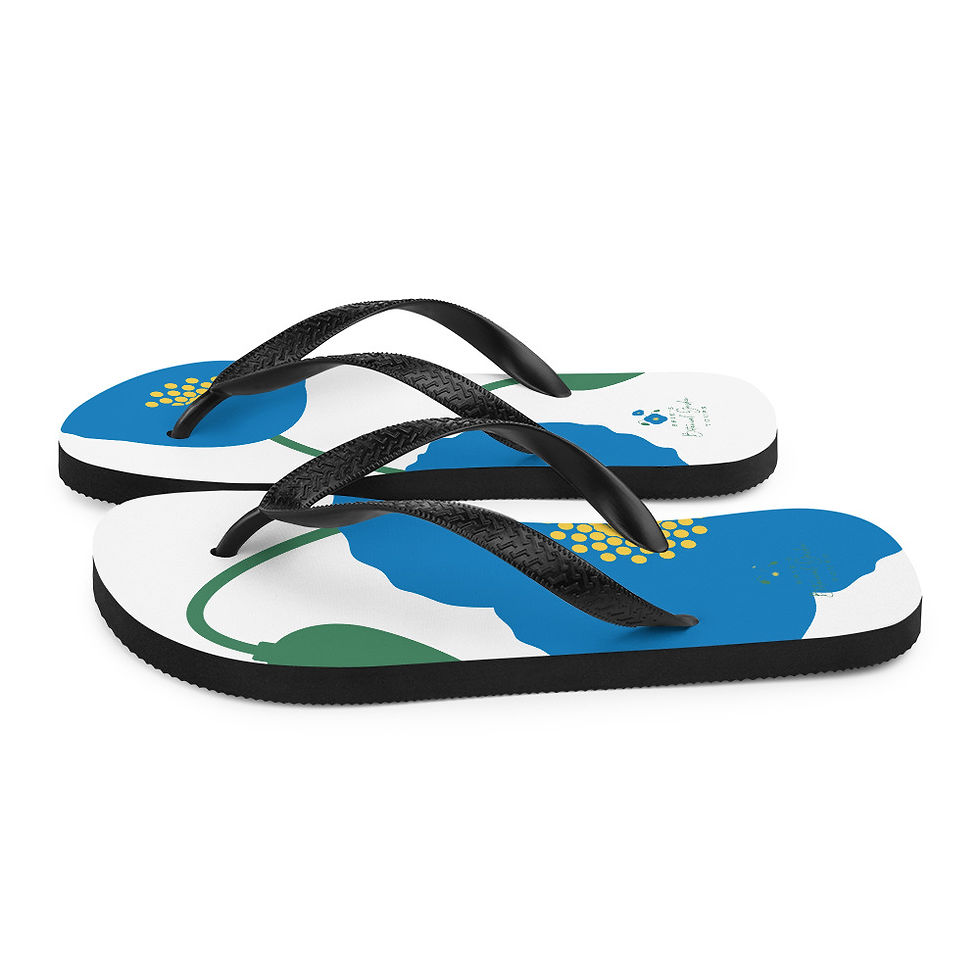 Thumbnail: Blue Poppy Flip-Flops