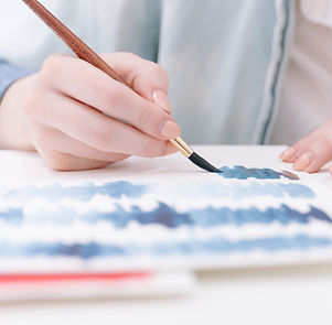 水彩で絵画
