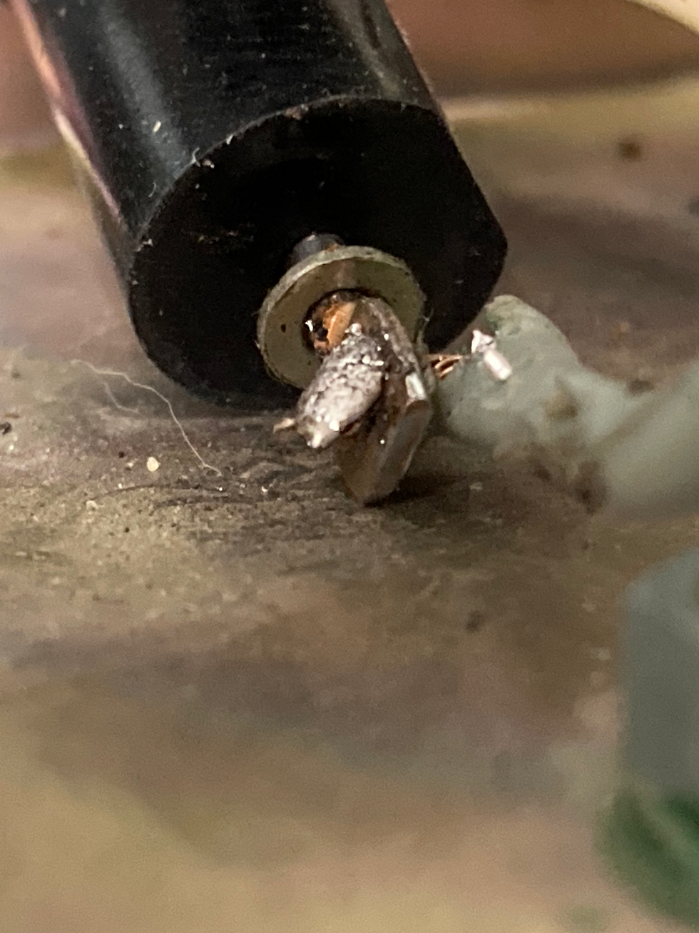 Power cord shorted to chassis