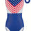 Thumbnail: 13-14yrs Girls USA Flag std back leotard and scrunchie
