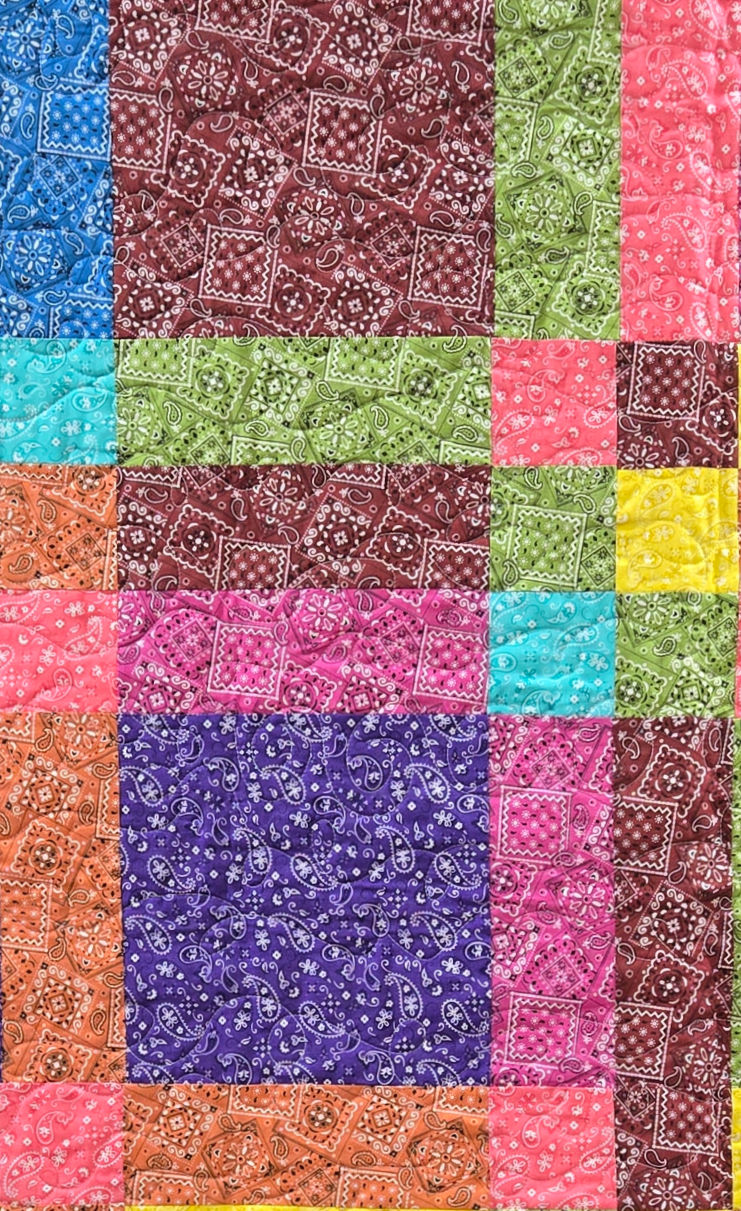 Bandana Mania Quilt Front - Close Up