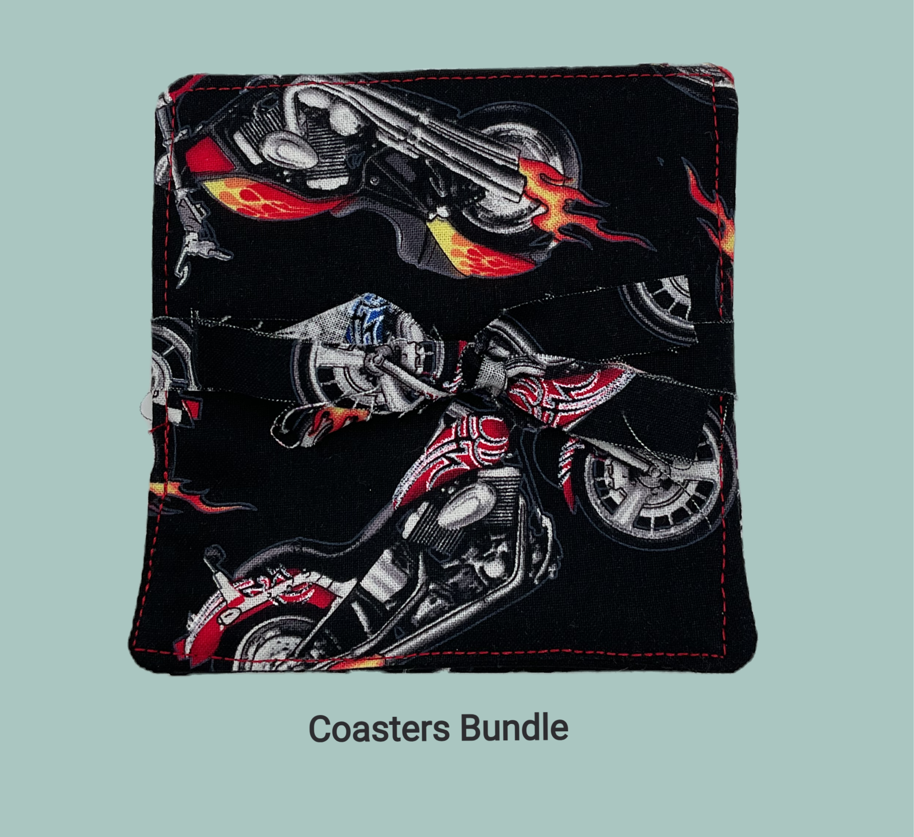 Motorcycle Design Drink Coasters